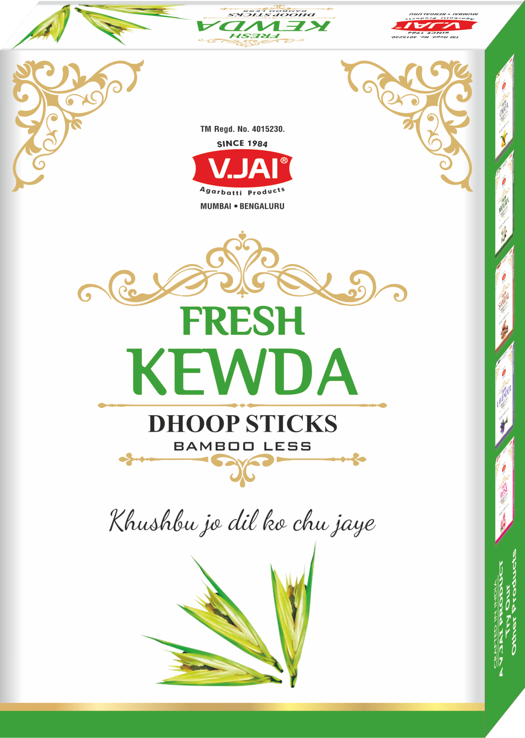 Fresh Kewda Dhoop Stick Boxes, 55 Gm, 4"